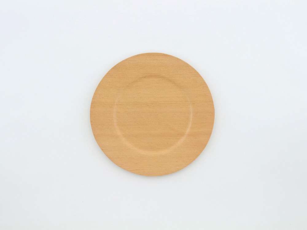 Natural Plywood Plate_ Wide Rim